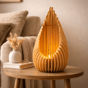 Bougeoir bois décoratif