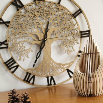 Horloge murale Arbre de vie en bois