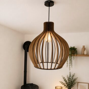 Luminaire suspendu bois